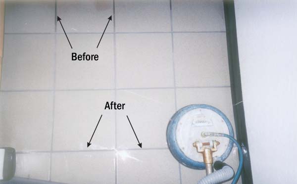 Choice Tile and Carpet Cleaning - Tile Before and After